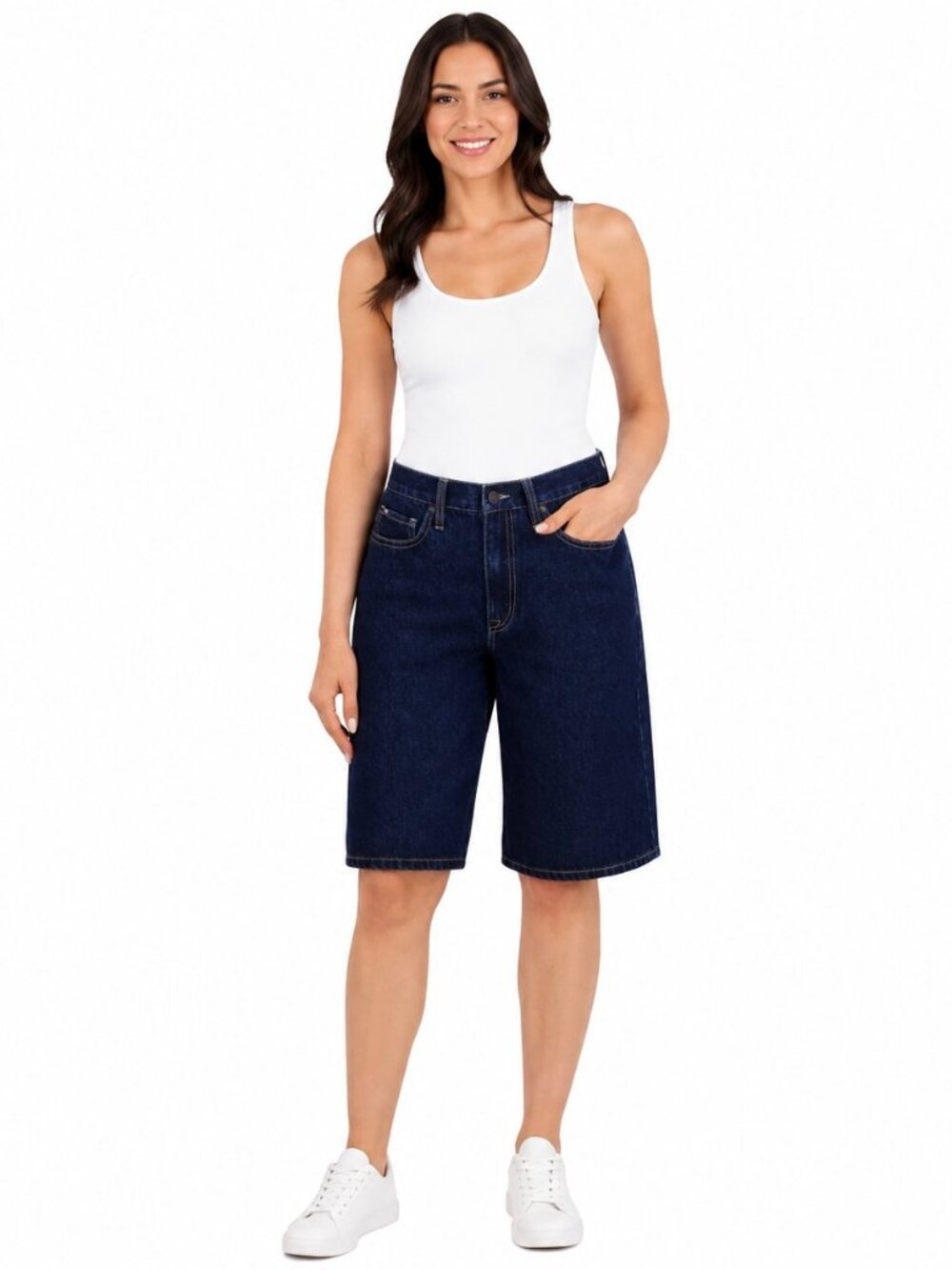 DKNY Jeans Women’s Mid Rise Denim Shorts
